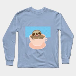 sloffee, coffee cup, sloth Long Sleeve T-Shirt